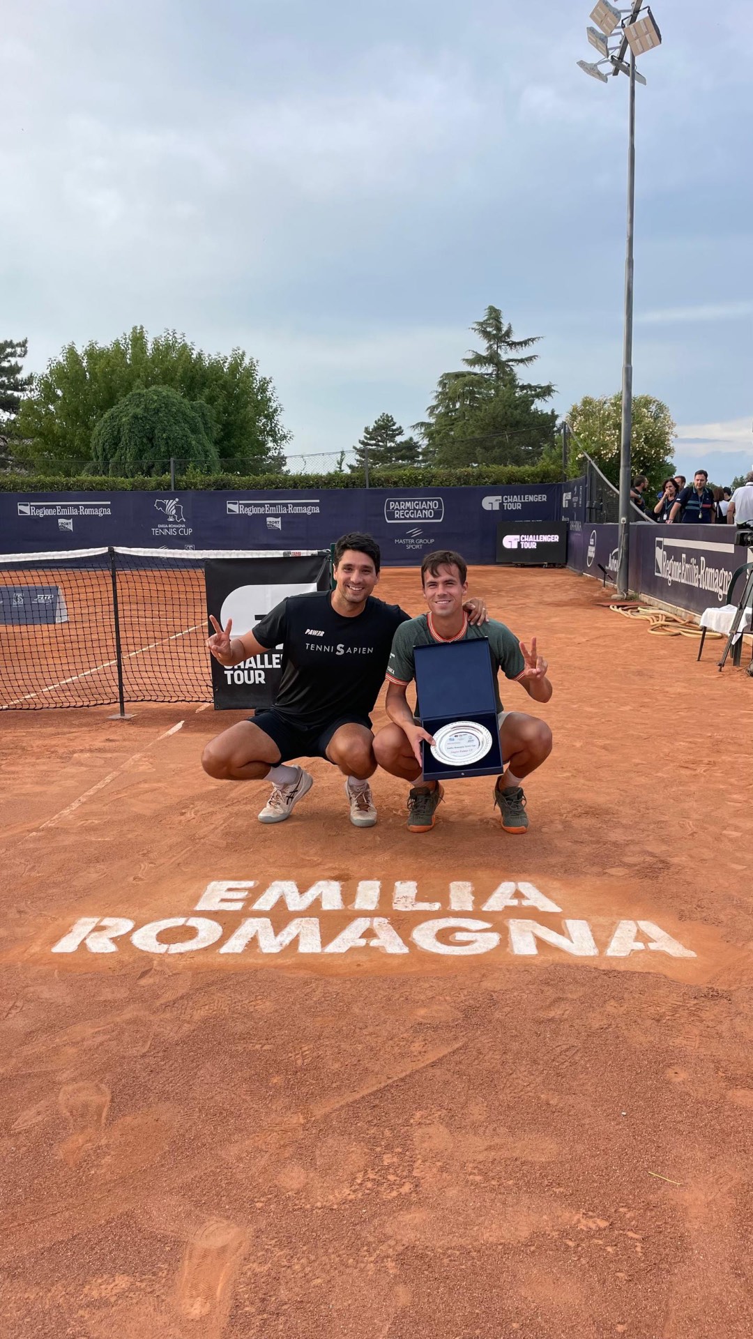 David Souto celebrando en el Emilia-Romagna Challenger Tour