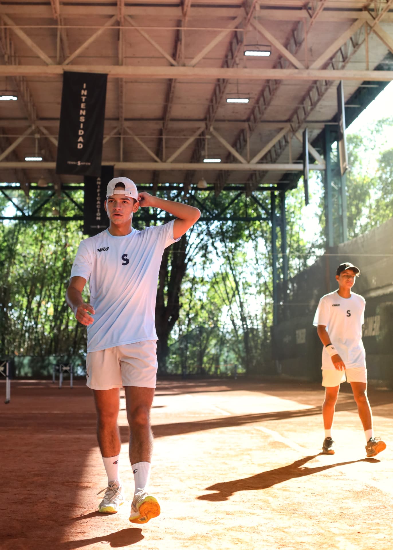 Romel Caldera durante un entrenamiento en cancha